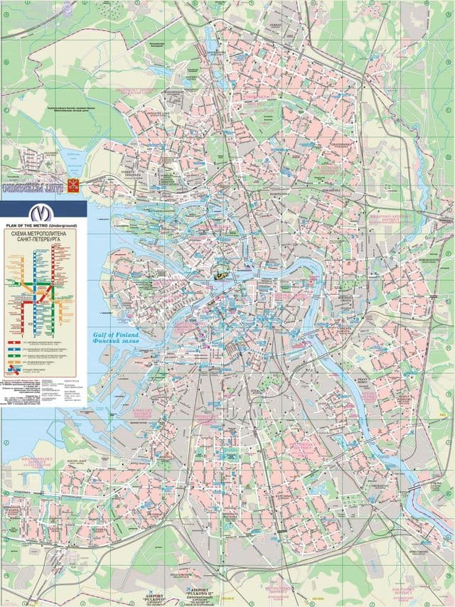 Mapa da cidade de São Petersburgo